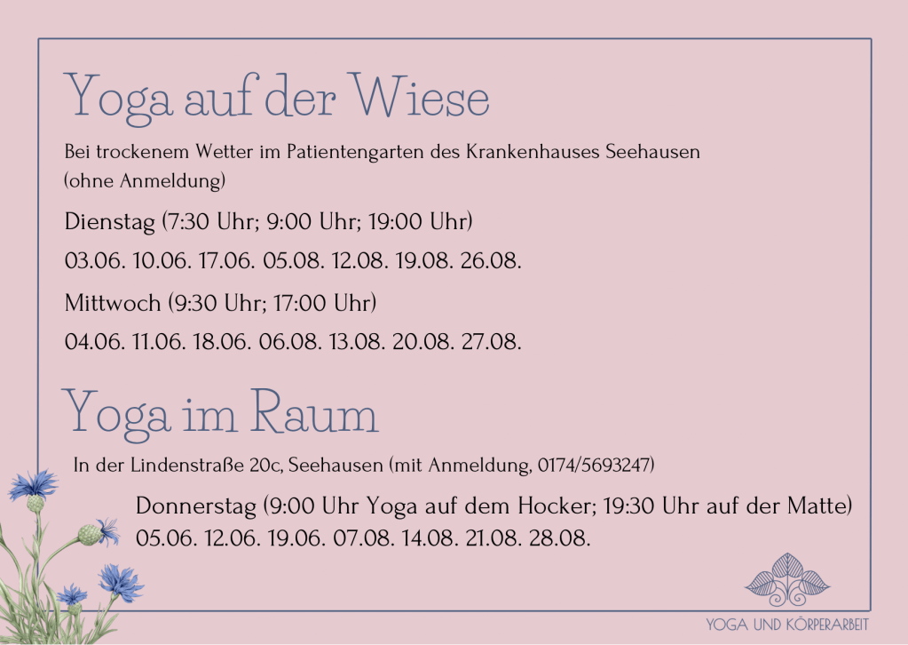 Yoga auf der Wiese