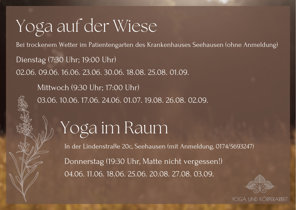 Yoga auf der Wiese